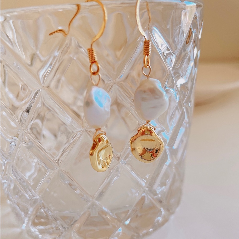 AAA baroque genuine pearls dangle Earrings